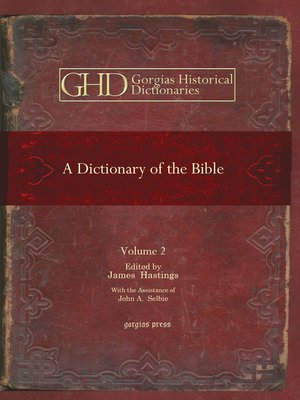 cover image of A Dictionary of the Bible
